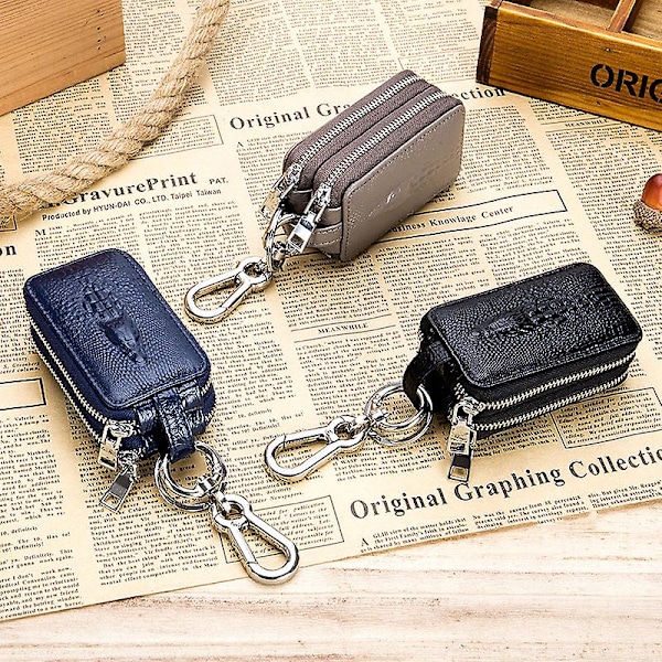 1 st Car Key Cases Car Key Fob Vehicle Smart Keychain Case Holder (Svart)
