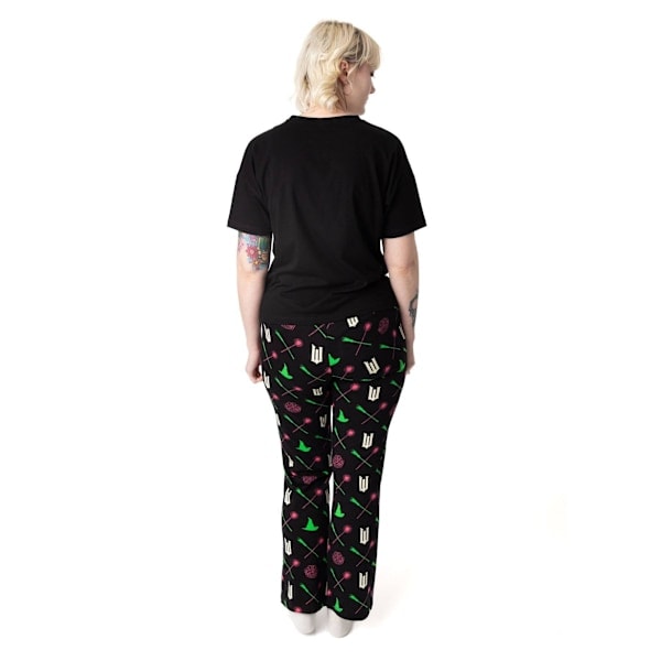 Wicked Dame/Dame Kortærmet Lang Pyjamas Sæt XS R Sort Black XS R