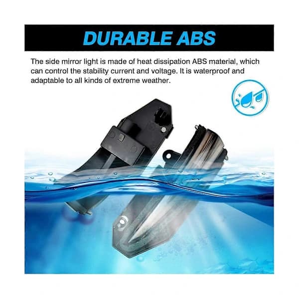 LED Sidespeil Baklys Dynamiske Sekvensielle Blinklys for 4Runner, Røkfarget 2 ST[co]