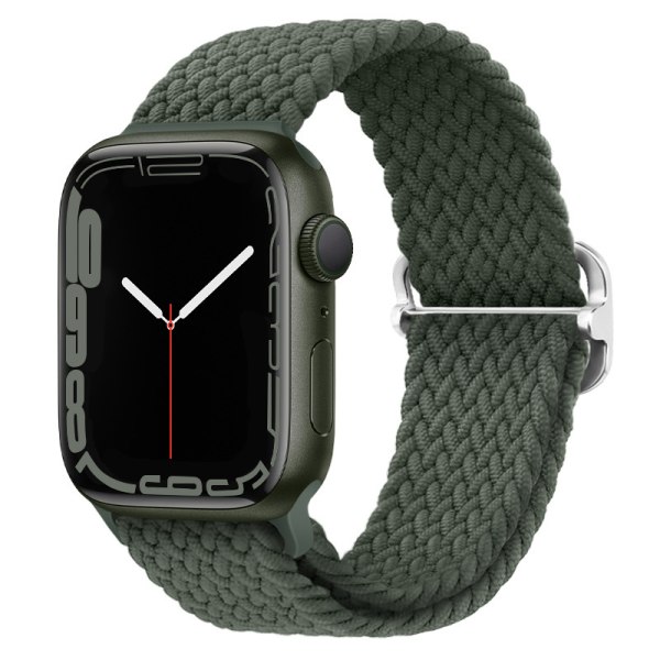 Vävt tygarmband kompatibelt med Apple Watch 42/44/45/49 mm, svart