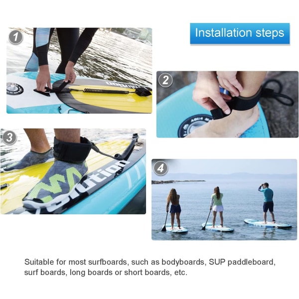 säkerhetslina för surfleash för stand up paddleboard