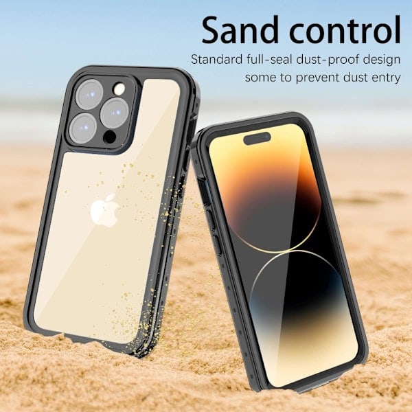 REDPEPPER iPhone 14 Pro Max Skal 360 Vattentätt IP68 Svart