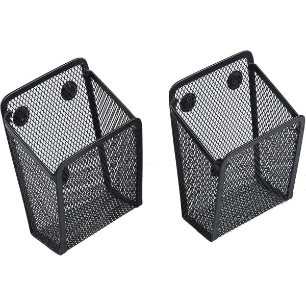 2-pack magnetisk pennhållare, mesh förvaringskorg Organizer med extra stark magnet