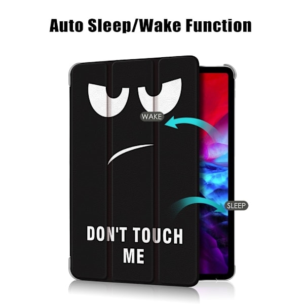 iPad Pro 12.9 (2018/2020/2021) - Tri-Fold Læder Etui - Dont Touch Me Dont Touch Me