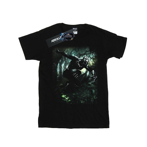Marvel Dame/Piger Black Panther Jungle Run Bomuld Boyfriend Sort 3XL Transparent