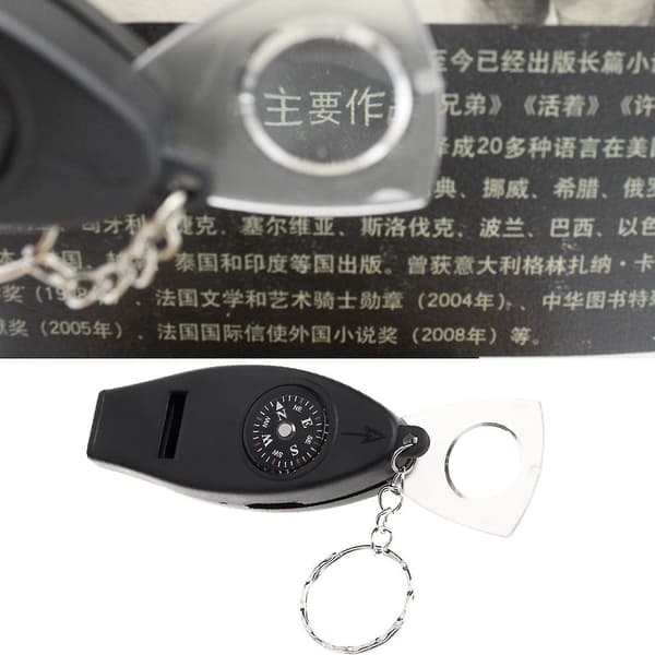 Termometer Nødsituation Rejse Vandring Camping Overlevelse Fløjte Kompas Forstørrelsesglas