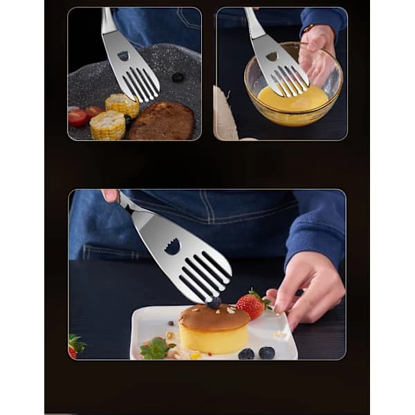 Profesjonelt spatelsett - Pannekakespade og stekespade i rustfritt stål Overdimensjonert hamburger-spade Bra[co]