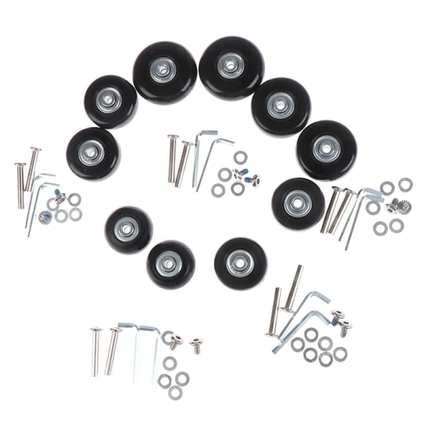 OD 45 mm Matkalaukun pyöränvaihtosarja Akselit De Musta 45MM