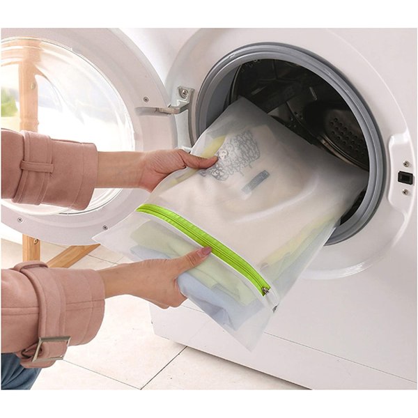 4 delar tvättpåsar 40x30 cm tvättnät för att skydda dina olika sorters kläder, skor, strumpor, behåar, underkläder, slumpmässig färg