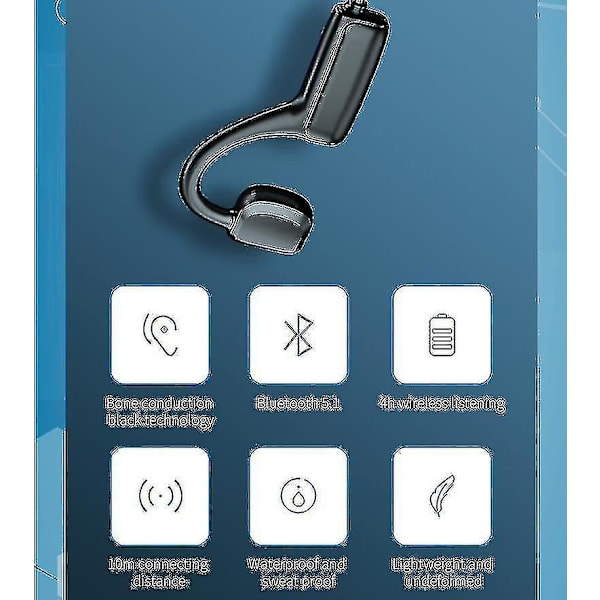Bone Conduction Bluetooth Trådløse Open-ear Headset Hovedtelefoner