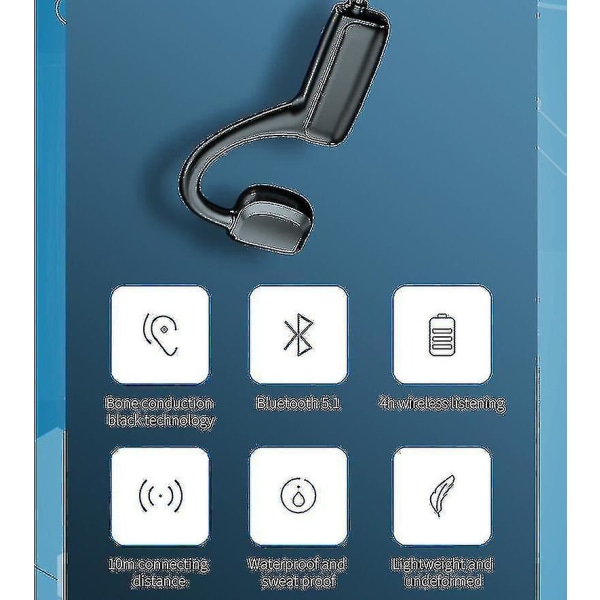 Bone Conduction Bluetooth Trådløse Open-Ear Hodetelefoner