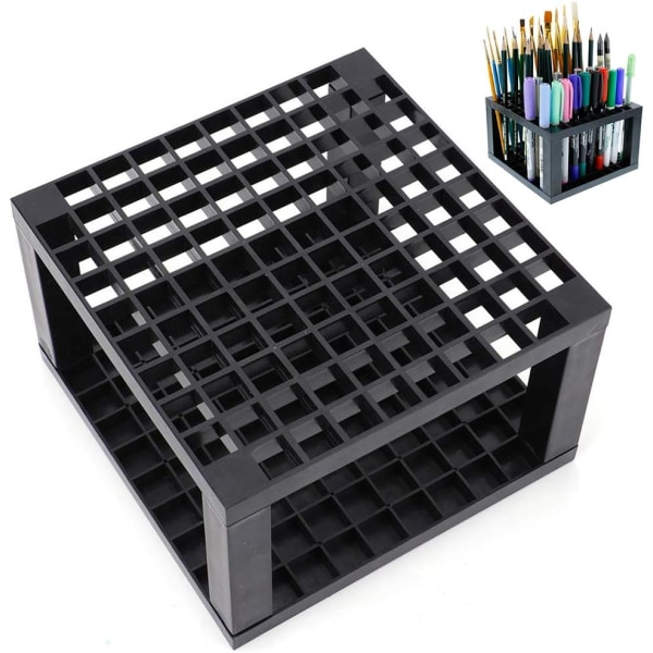Borsthyllan används för skrivbordsförvaring, svart, 2 st