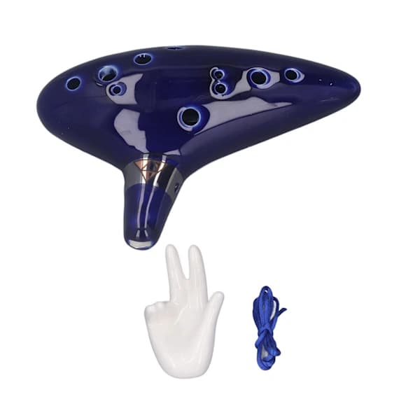 12 Hullers Alto C Keramisk Ocarina Instrument Sæt med Håndtag og Noder[co]
