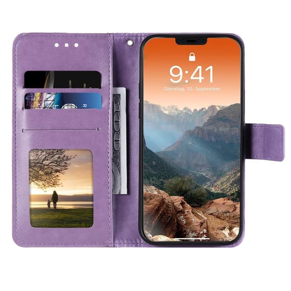 iPhone 12 / 12 Pro - Mandala-deksel - Lilla Purple Lila