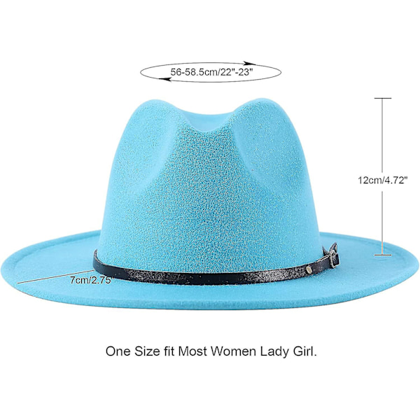 Womens Classic Wide Brim Floppy Panama Hat Belt