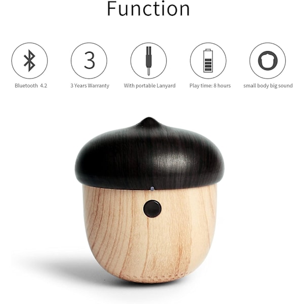 Mini Bluetooth-kaiutin - langaton Bluetooth-kaiutin parannetulla bassolla ja sisäänrakennetulla mikrofonilla