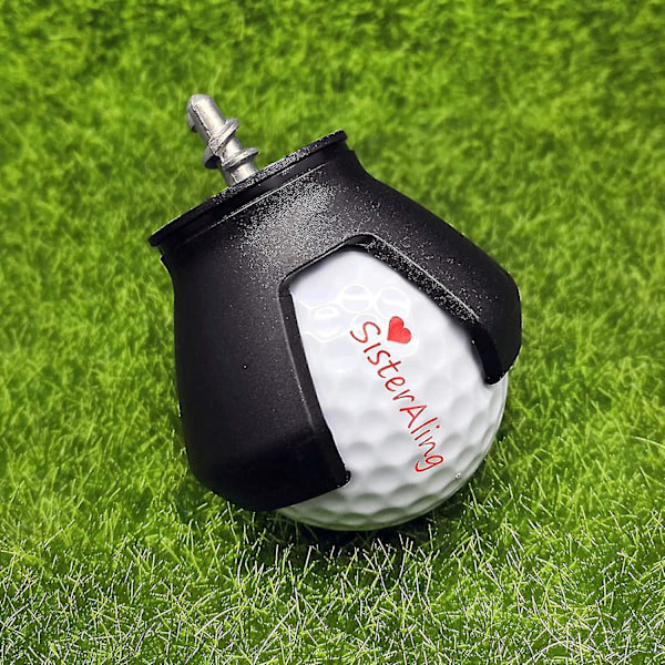 3-tannet golfballhenter, griper, plukker opp, ryggbesparende klo, sett på puttergrep, sugekopp ballgriper 3 stk - svart