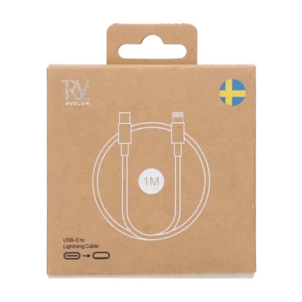 Rvelon USB-C to Lightning Cable 1m Vit white