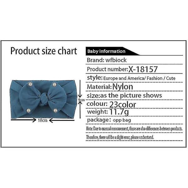 Baby Pandebånd Nylon Blødt Hårbånd Sløjfe Børn Hea[CO]