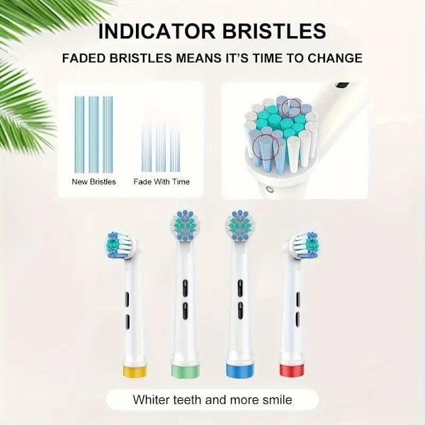 8-pack Professional Electric Toothbrush Heads - Medium Soft Bristles for Precision Cleaning