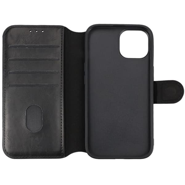 iPhone 15 Wallet Case with Magsafe Rvelon - Black Svart black