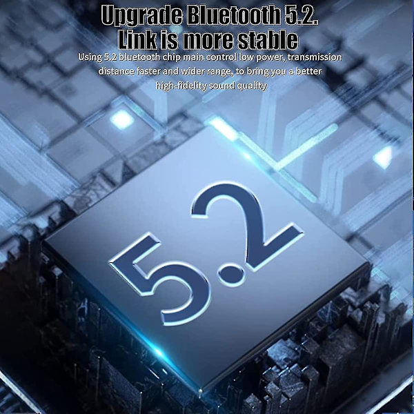 V18 Bone Conduction -kuulokkeet, Business Bluetooth 5.2 -langattomat kuulokkeet korvakoukuilla, LED-digitaalinäytöllä
