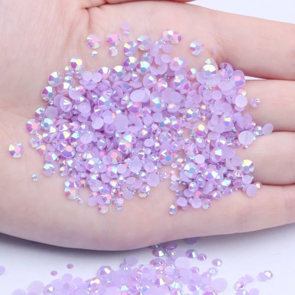 Neglestrass 1000 stk 2 mm Resin Strass Flatback Runde Lim På Ikke Hotfix Sten Applikationer Til Håndværk DIY Neglekunst