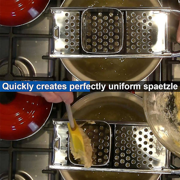 Premium Grade Rustfrit Stål Spätzle Maker Med Komfortgreb