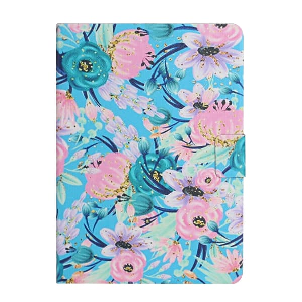 iPad 11 11th Gen / 10.9 10th Gen 2022/2025 Leather Case with Solid Color Stitching - Smart Tablet Cover Rosa blomma