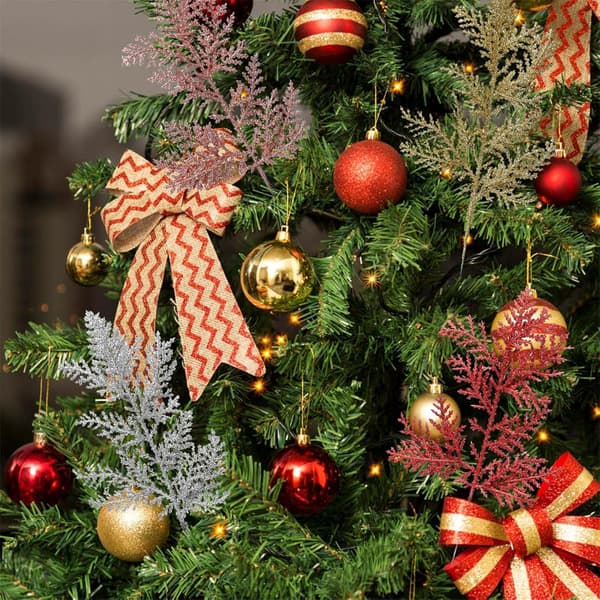 10 Glitrende kunstige juleblade til DIY juletræ