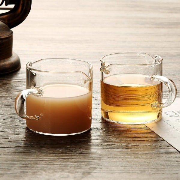 Shotglas Espresso Dubbla Pipar Mjölkkopp Klart Glas (Klart Glas-1-pack)