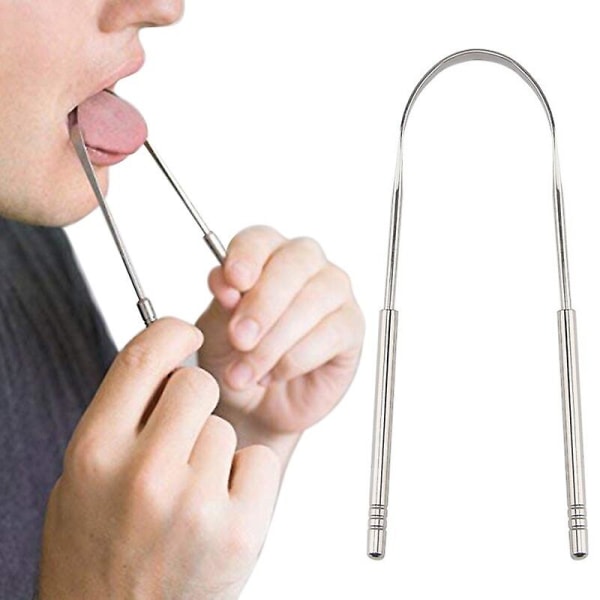 Tongue Scraper Cleaner Stainless Steel Fresh Breath Cleaning Coated Tongue Toothbrush Oral Hygiene Care Tools