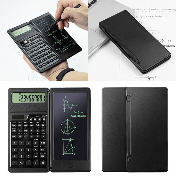 Foldbar videnskabelig lommeregner digital LCD-tavle