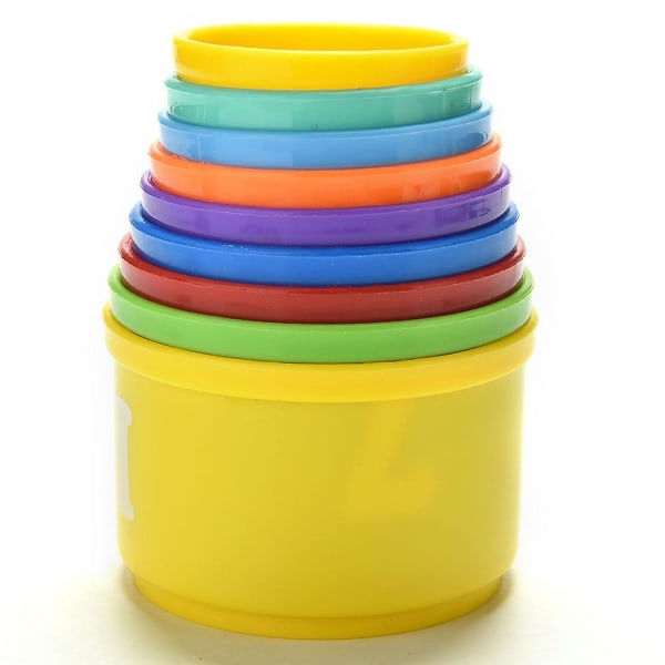 Stapla & Nästa Plastmuggar Regnbåge Staplings torn Pedagogisk Staplings Barnleksak