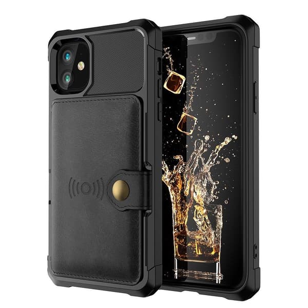 iPhone 12 Mini - Practical Case with Card Holder Blå