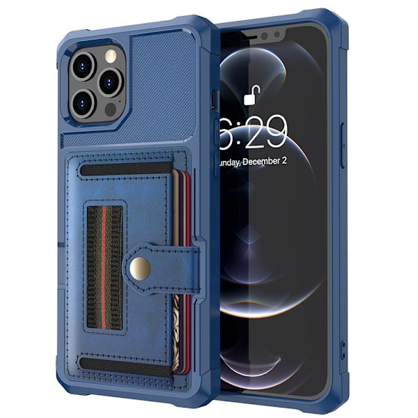 iPhone 12 Pro Max - Practical Stylish Case with Card Holder Röd