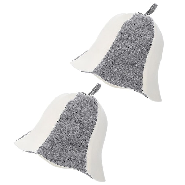 2 stk. Filtbadstuehatter Tykke badstuehatter Vannabsorberende badstuehatter Komfortable badstueluer