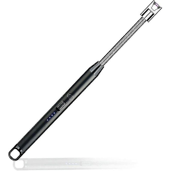 Elektrisk stearinlyss lighter, USB genopladelig elektrisk lighter elektronisk bue lighter med 360 slange vindsikker sort business