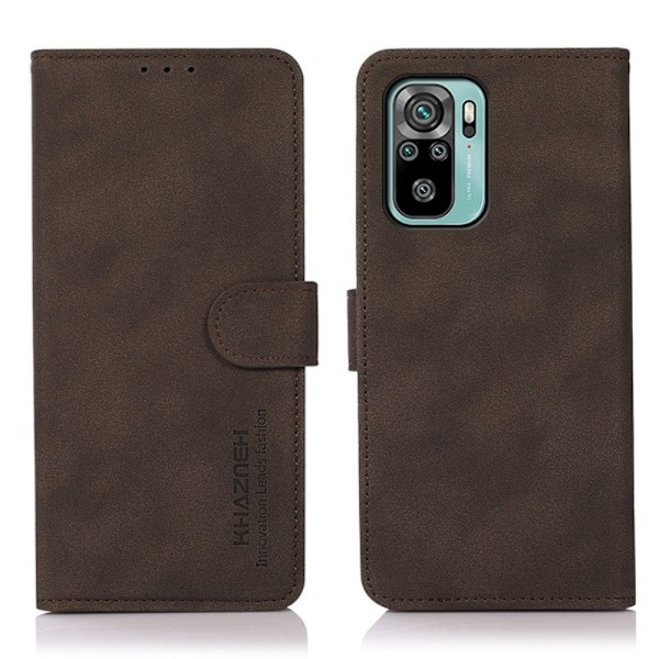 Xiaomi Redmi Note 10S - KHAZNEH Retro Læder Etui - Brun