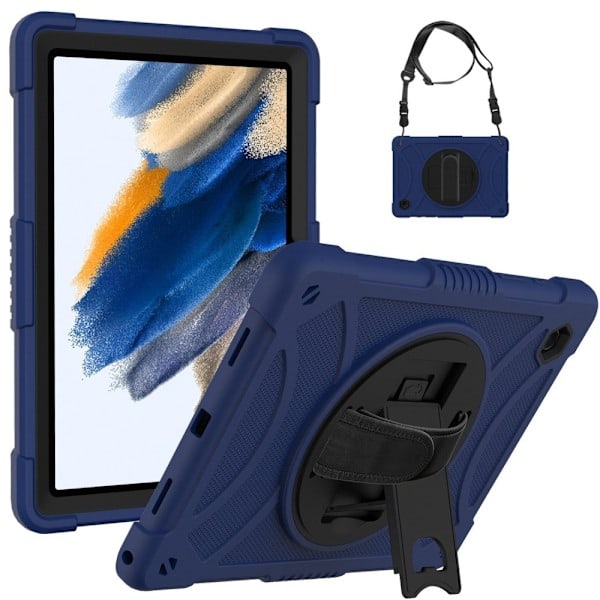 Galaxy Tab A8 Kuori Hybrid Iskunkestävä Jalusta Tumman Sininen