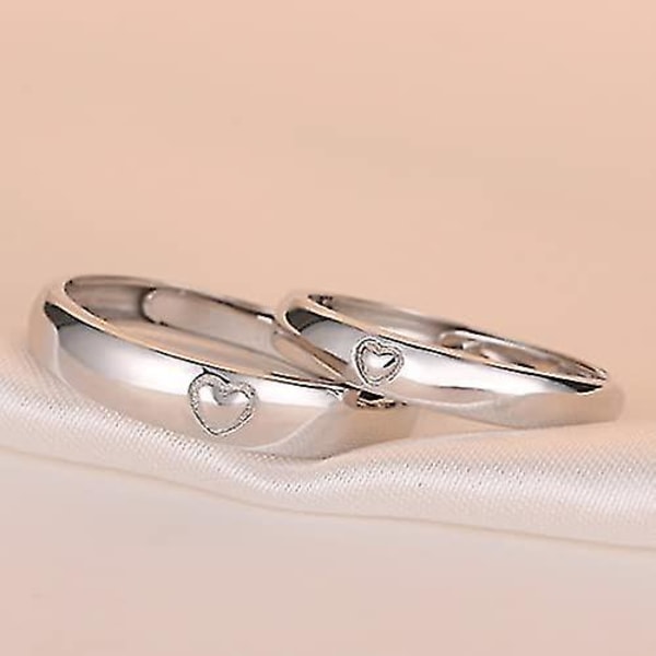 Mænd Kvinder Par Ringe Evighed Forlovelse Bryllup Justerbar Jubilæums Ring Strimmel