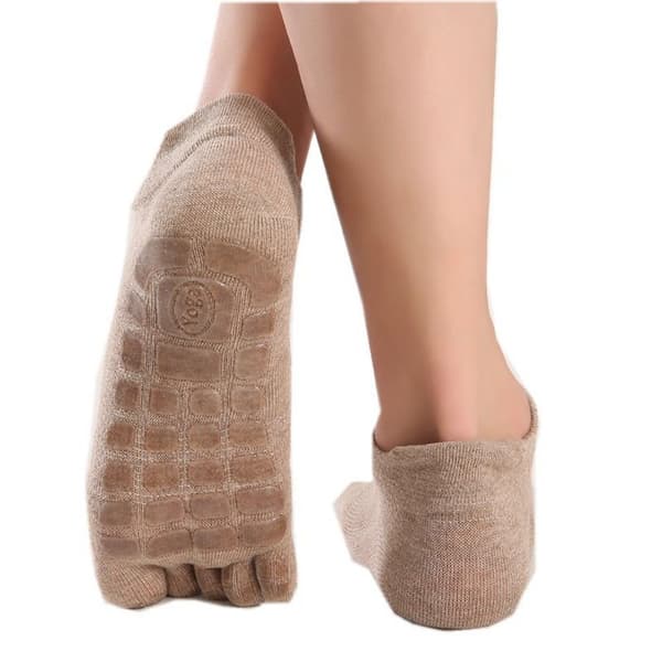 Fem Finger Strømper Yogastrømper KHAKI