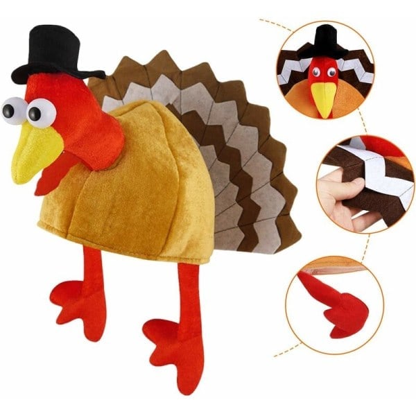 Thanksgiving Party Hatt Julklänningstillbehör Thanksgiving-Snothuva Kalkonhatt