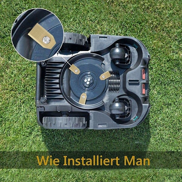 30-pak Titanbelagte knive til Husqvarna Automower, Gardena, Meec Guld Gold one size