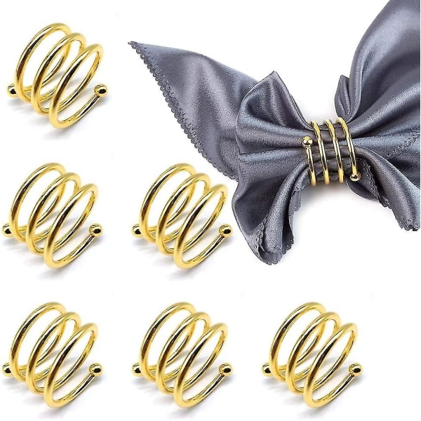 Set Of 6 Napkin Rings For Wedding Reception Party