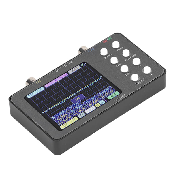 Digitalt oscilloskop 2-kanals bärbar signalgenerator 2MHz bandbredd 50M samplingsfrekvens 3,2 tum LCD-skärm med bakgrundsbelysning 0.4
