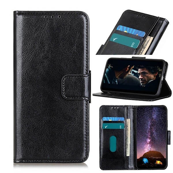 Xiaomi Redmi 8A - Crazy Horse Pung Etui - Sort Sort
