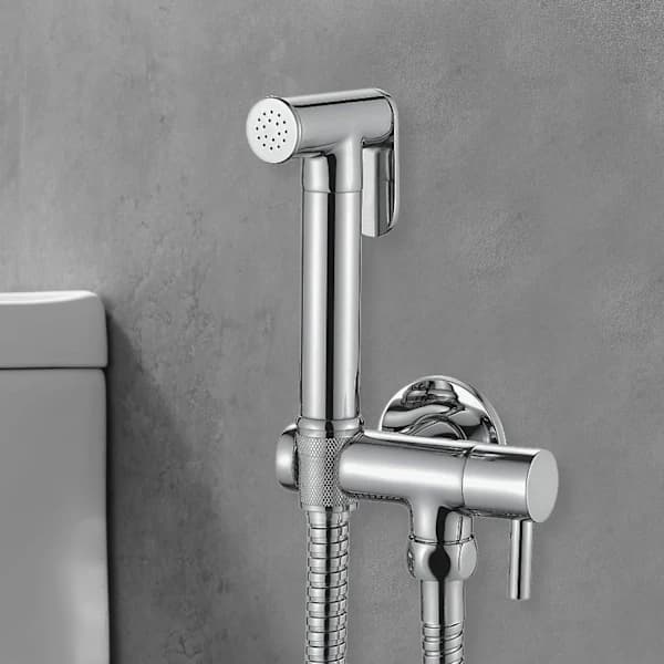 WC-sett med fleksibel holder, dusj, krom, sølv‘-MM[CO]