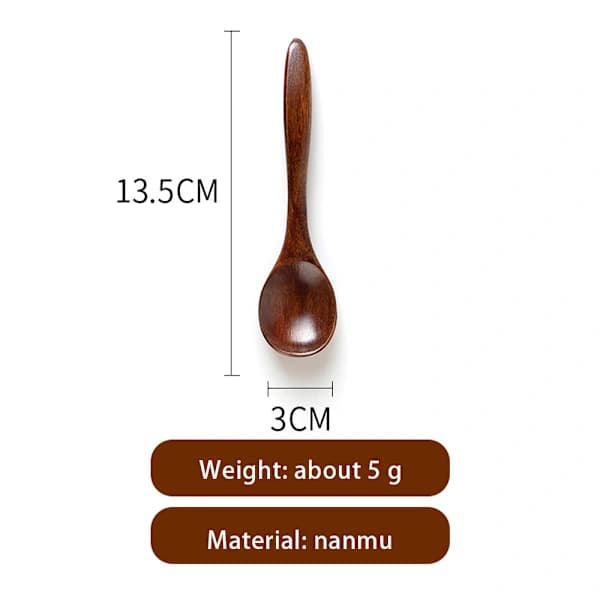 Träskedar, soppskedar i trä, set, 15 cm [CO]