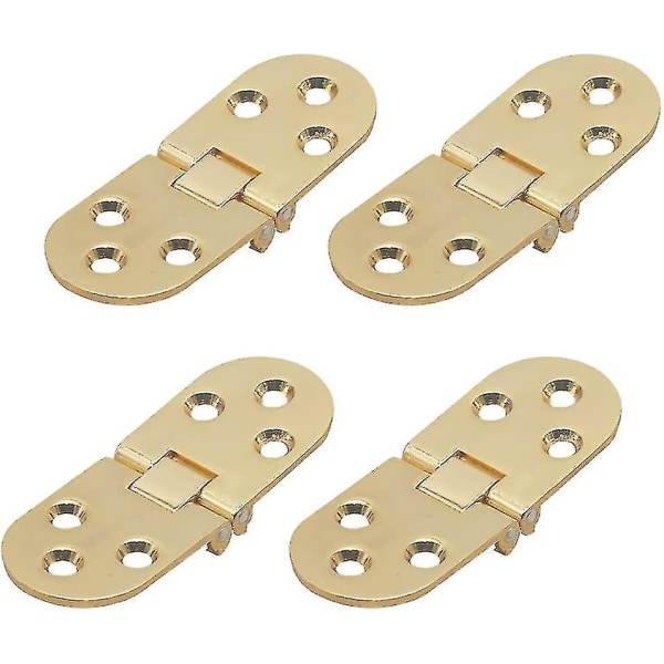 4 Pieces Folding Flip Top Hinge, Folding Table Hinge Zinc Alloy, Round Edges, 180 Degree Folding, So